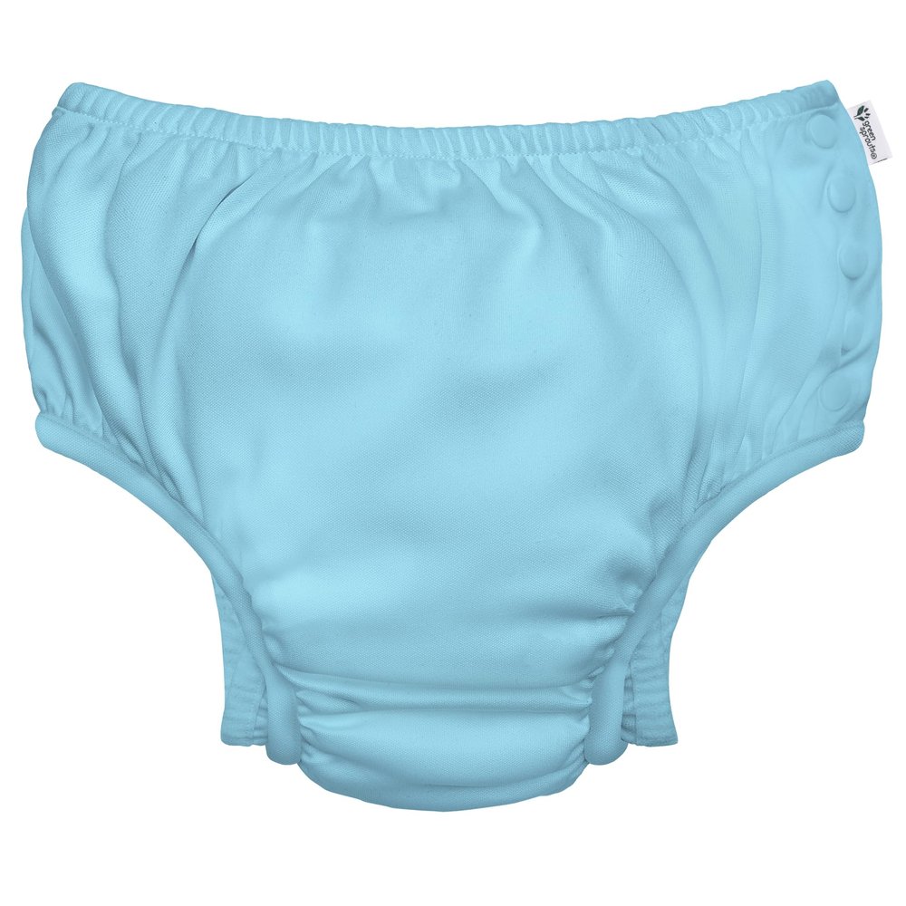 green sprouts Reusable Snap Swim Diaper, Aqua, 12-18 Months