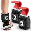 DMoose Fitness Weight Lifting Hooks (Pair) for Deadlifts, Pull Ups, Rows & Shrugs - Anti-Rip Nylon Strap Hand Grips with Thick Wrist Padding - Heavy Duty Wrist Straps for Weightlifting & Gym Workouts view 1