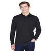 Adult Pinnacle Performance Long-Sleeve Piqu Polo with Pocket 3XL BLACK view 1