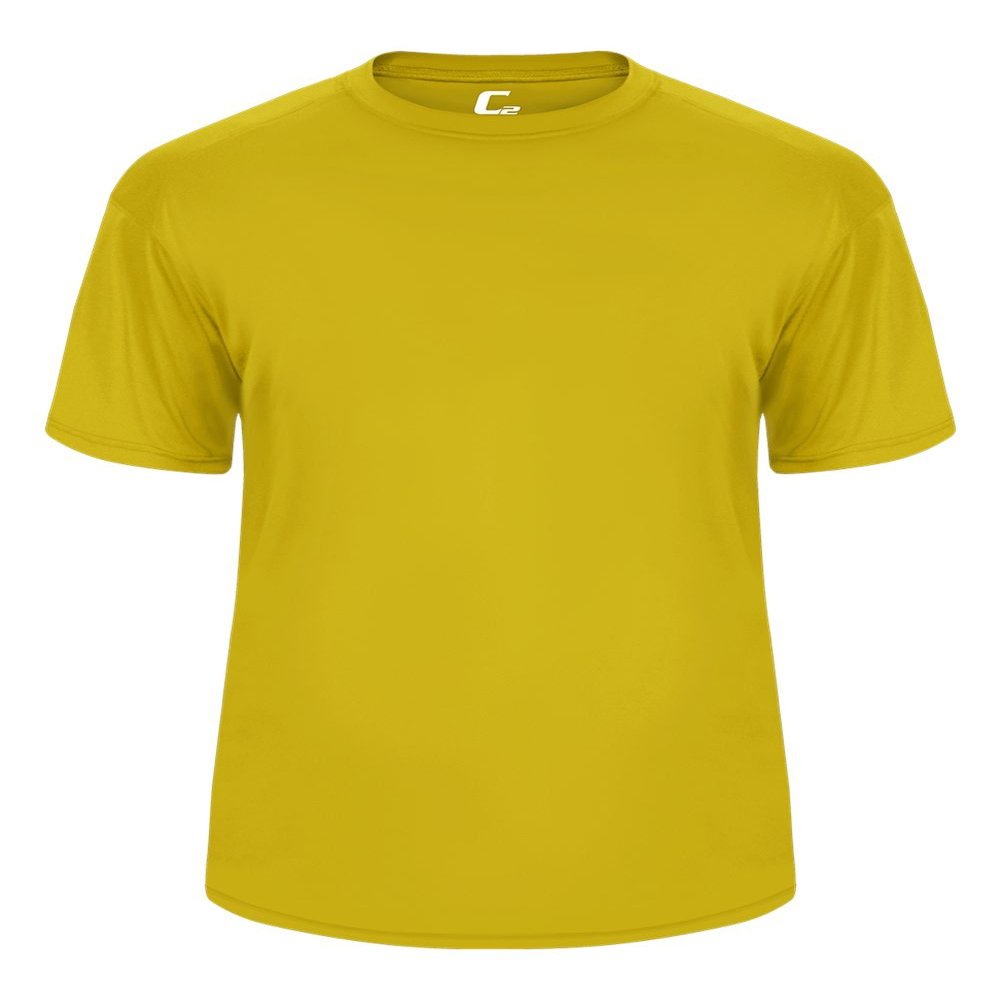 Badger Sport C2 Gold Youth XL Short Sleeve Wicking Tee