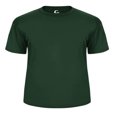 Badger Sport C2 Forrest Green Youth Small Short Sleeve Wicking Tee