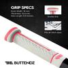 Buttendz Sentry Goalie Hockey Stick Replacement Grip - Precision Control for Goalies with Oversized Knob, Enhanced Tiling Texture, and Premium Hockey Grip (White, Red Drip) view 2