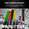 Buttendz Sentry Goalie Hockey Stick Replacement Grip - Precision Control for Goalies with Oversized Knob, Enhanced Tiling Texture, and Premium Hockey Grip (White, Red Drip) view 4