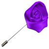 Flairs New York Gentleman's Essentials Premium Handmade Artisan Flowers Lapel Pins (Pack of 1 Pin, Royal Purple Rose Bud) view 1