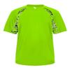 Badger Sport Lime Bright Green Digi-Camo Youth Large Short Sleeve view 1