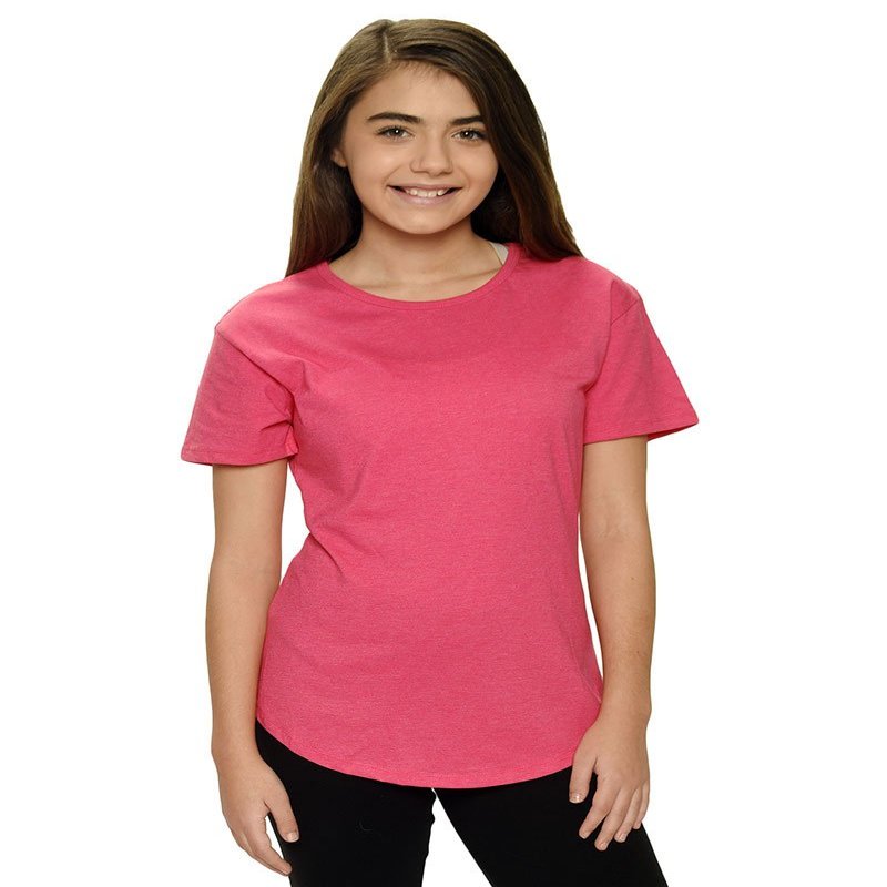 Monag Toddler Short Sleeve Round Bottom T-Shirt Vintage Fuchsia 6y