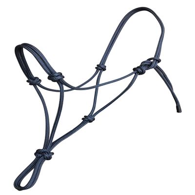 Hunters Saddlery Horse Rope Halters - 11 Sizes - Miniature, Foal, Weanling, Pony, Cob/Arab, Horse, Warmblood, Draft & Custom (Small Miniature, Navy)