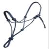Hunters Saddlery Horse Rope Halters - 11 Sizes - Miniature, Foal, Weanling, Pony, Cob/Arab, Horse, Warmblood, Draft & Custom (Small Miniature, Navy) view 1