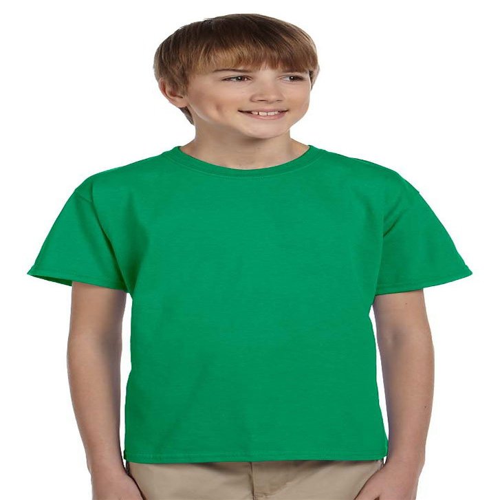 Hanes 5.2 oz Youth ComfortSoft Heavyweight 50/50 T-Shirt Kelly Green