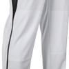 Champro Triple Crown OB2 Open-Bottom Loose Fit Baseball Pants with Adjustable Inseam and Reinforced Sliding Areas, White,Black, X-Large view 2