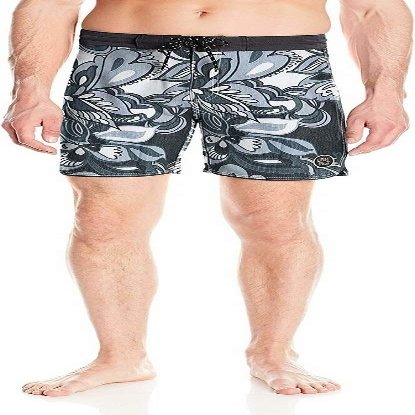 Drift Men's Shipwreck Board Shorts, Retro Marker Black, 36