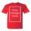 Add Your Own and Text Design Custom Personalized Adult T-Shirt Tee (XXX Large, Red) view 1