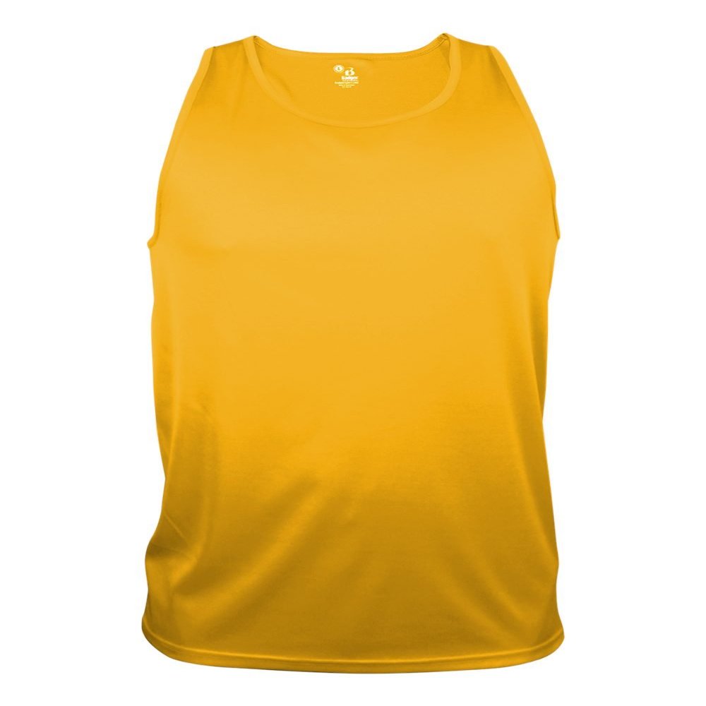 Badger Sport Gold Adult 2X Athletic Sleeveless Wicking Tank Top