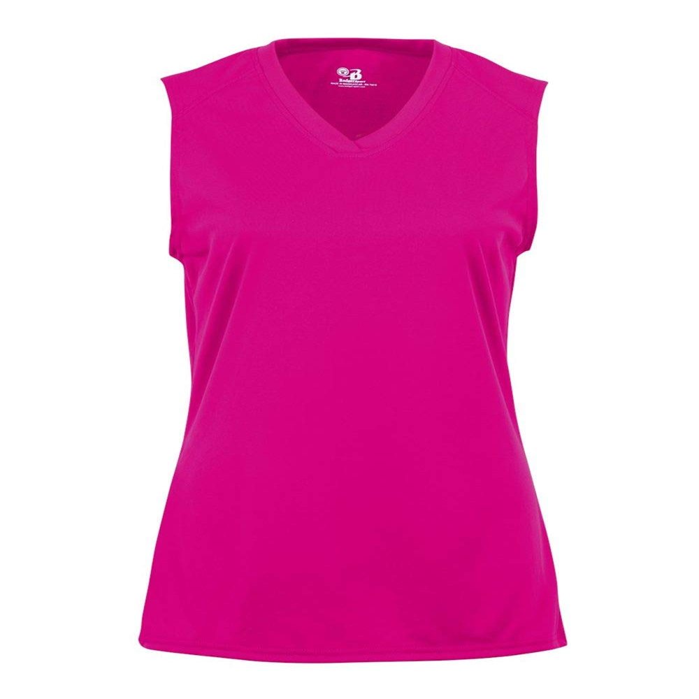 Badger Sport Hot Pink Girls Medium Girls Sleeveless Wicking
