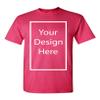 Add Your Own and Text Design Custom Personalized Adult T-Shirt Tee (XXX Large, Heliconia) view 1