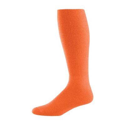 Augusta Sportswear High Five Versatile Performance Knee-High Athletic Socks for Soccer, Football, and Softball, Orange, Large