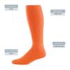Augusta Sportswear High Five Versatile Performance Knee-High Athletic Socks for Soccer, Football, and Softball, Orange, Large view 4