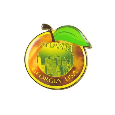Collectible Novelty Pin for Backpack, Scarf - Made From Jeweler Class Metal - Spartan and the Green Egg Explorer Pin Series: Atlanta - Georgia, USA (4)