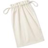 Westford Mill Soft Cotton Drawcord Bag (M) (Natural) view 4