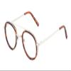 V.W.E. Vintage Inspired Metal Bridge and Temple - Clip-On Look Clear Lens Glasses (Tortoise/Gold, Clear) view 2