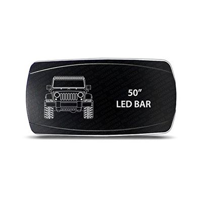 CH4X4 Rocker Switch 50" Led Bar Symbol - Horizontal - Red Led