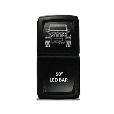 CH4X4 Rocker Switch V2 50" Led Bar Symbol - While Led