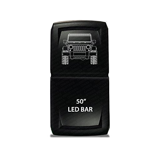 CH4X4 Rocker Switch V2 50" Led Bar Symbol - While Led