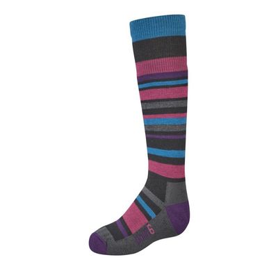 Point6 Kids Rumble, Medium OTC sock - Large, Black with a Helicase sock ring