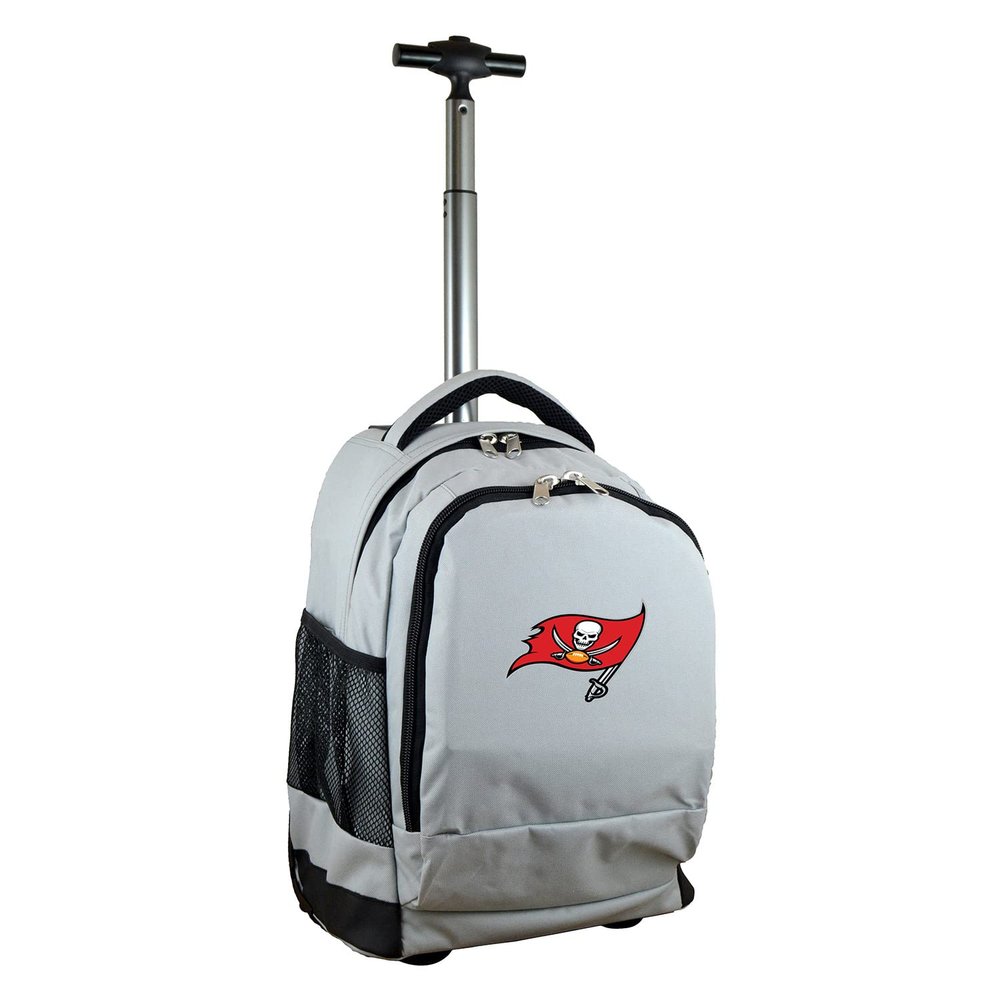 Denco NFL Tampa Bay Buccaneers Expedition Wheeled Backpack, 19-inches, Grey