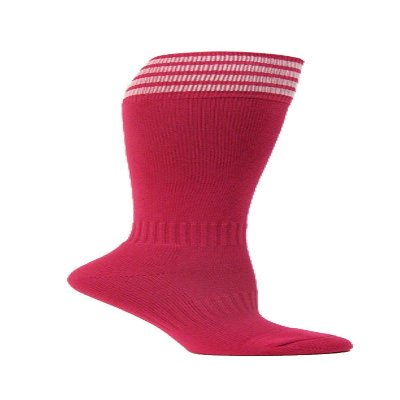 Hot Pink Striped Youth Breast Cancer Awareness Football Soccer Sport Knee High Socks(1 Pair), Whtie, Large