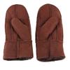 URSFUR Unisex Winter Sheepskin Mittens Wool Lining - Brown view 2