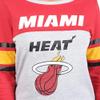 Ultra Game NBA Official Women's Raglan Baseball 3/4 Long Sleeve Shirt, Miami Heat, Team Color, Small view 2