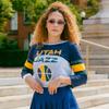 Ultra Game NBA Official Women's Raglan Baseball 3/4 Long Sleeve Shirt, Miami Heat, Team Color, Small view 4