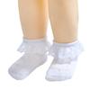 EPEIUS Baby-Girls Eyelet Frilly Lace Socks Infant Girl Princess Ankle Socks White Pink (Pack of 2) 6-12 Months view 4