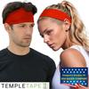 Temple Tape, Headbands for Men and Women - Mens Sweatband & Sports Headband Moisture Wicking Workout Sweatbands for Running, Cross Training, Yoga and Bike Helmet Friendly - Red view 3