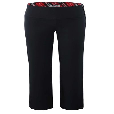 Bienzoe Girls School Uniform Pant: Kids Adjustable Waist Durable Straight Leg Dress Trouser Black 6X