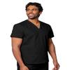 Adar Uniforms Universal Unisex Scrubs - V-Neck Top - 2600 - Black - XXS view 1