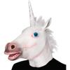 Fun World Unisex-Adult's Unicorn Costume Latex Mask, White, Standard view 2