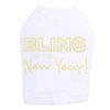 Bling on The New Year- Bling Rhinestone New Year Dog Shirt, S White view 1