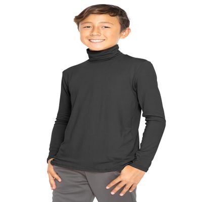 Boy's Oh So Soft Turtleneck Black X-Small