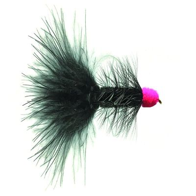 Egg Sucking Leech Fly Fishing Flies (Black-Pink, 8)