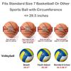 FoRapid Size 7 (29.5") Basketball Bag Soccer Ball Football Volleyball Softball Sports Ball Bag Holder Carrier+Adjustable Shoulder Strap 2 Side Mesh Pockets f/Water Bottle Towel Sports Shoes (Black) view 2