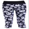 Sister Amy Women's 3D Digital Print Workout Running Capri Pants Crop Leggings Skulls US XXL