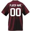 Custom Football Jersey for Men You Design Online in Adult 2X-Large in Maroon view 2
