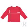 Haase Unlimited Happy Hanukkah - Dinosaur Menorah Long Sleeve Toddler Cotton Jersey Shirt (Pink, 3T) view 4