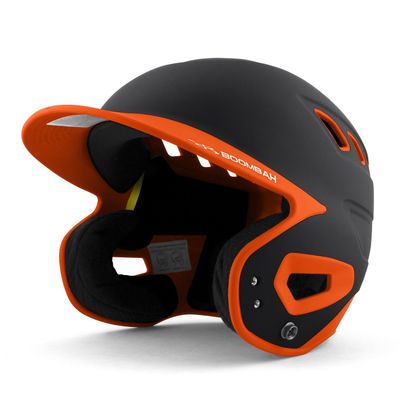 Boombah DEFCON Batting Helmet Black/Orange - Size Junior 6 1/4" - 7"