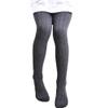 Monvecle Girls' Thick Cotton Stockings Socks Stretch Cable Knit Footed Tights Charcoal 6-8 view 2