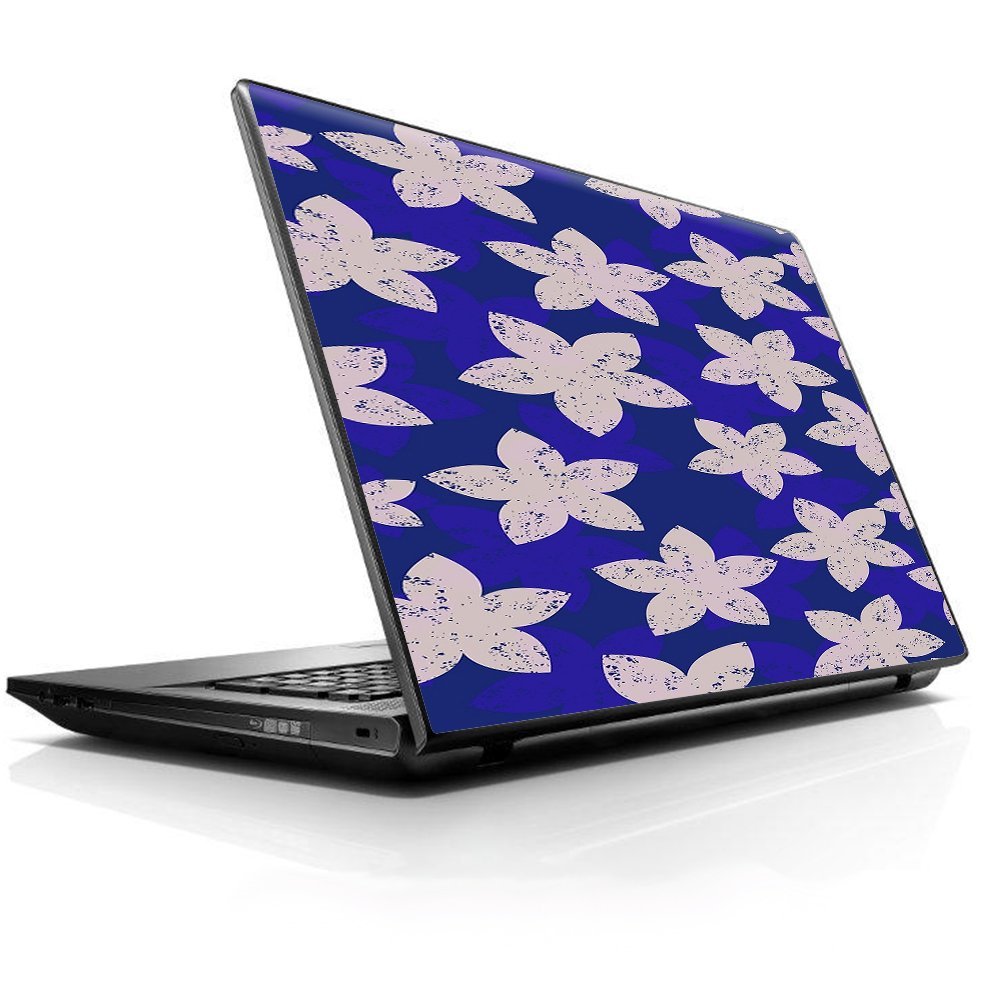15 15.6 inch Laptop Notebook Skin Vinyl Sticker Cover Decal Fits 13.3" 14" 15.6" 16" HP Lenovo Apple Mac Dell Compaq Asus Acer/Flowered Blue