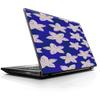 15 15.6 inch Laptop Notebook Skin Vinyl Sticker Cover Decal Fits 13.3" 14" 15.6" 16" HP Lenovo Apple Mac Dell Compaq Asus Acer/Flowered Blue view 1