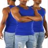 ToBeInStyle Mens Workout A-Shirt Long Muscle Shirt Tank Top - Blue - 3XL view 1